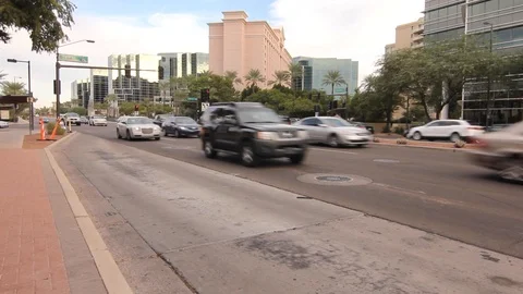 Street Traffic in Phoenix Stock Footage 99072801