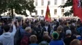 Street traffic protest AFD election campaign counterdemonstration Braunschweig 4k or 4k+ Resolution