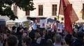 Street traffic protest AFD election campaign counterdemonstration Braunschweig 4k or 4k+ Resolution