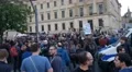 Street traffic protest AFD election campaign counterdemonstration Braunschweig 4k or 4k+ Resolution