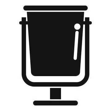 Street trash bin icon simple vector. Organic waste Stock Illustration