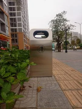 Street Trash Can Stock Photos
