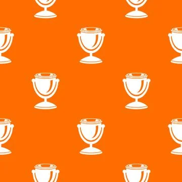 Street urn pattern vector orange 库存插图