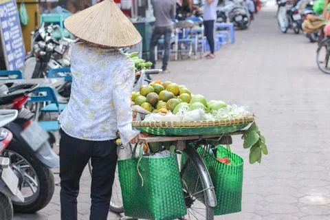 A street vendor, Hanoi, Vietnam Stock Photos