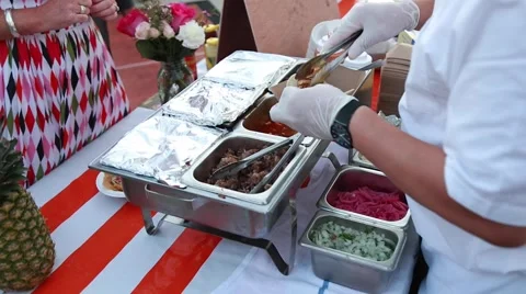 Street vendor preparing tacos Stock Footage 67365957