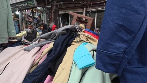 Street Vendor Selling Pullover Sweaters Stock Footage 326547902