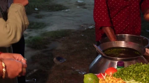 Street Vendor Serving  Phuchka Stock-Footage 326337178