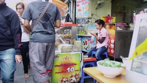 Street Vendors Stock Footage 82492917