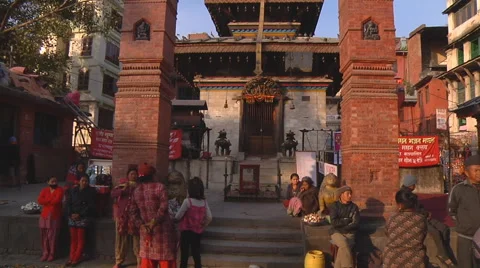 Street Vendors in Nepal Stock Footage 59794878