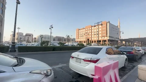 Street View of Ali Bin Abi Talib Mosque Cityscape Stock Footage 344059702