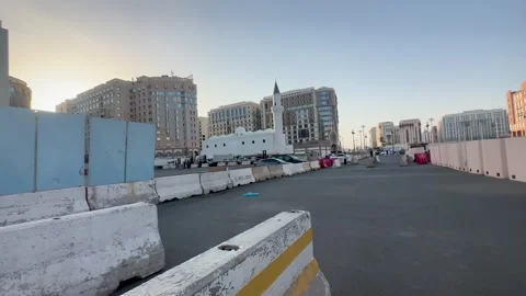 Street View of Ali Bin Abi Talib Mosque Stock Footage 344064169