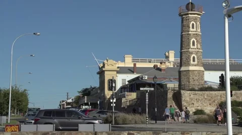 Street View And Lighthouse Stock Footage 49629898
