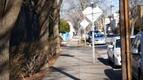 Street view blurry background Stock Footage 122486632
