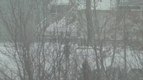 Street View of Brooklyn during snowstorm Manhattan New York City usa Stock Footage 84837448
