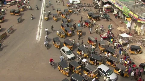 Street view from Charminar Stock-Footage 55442313