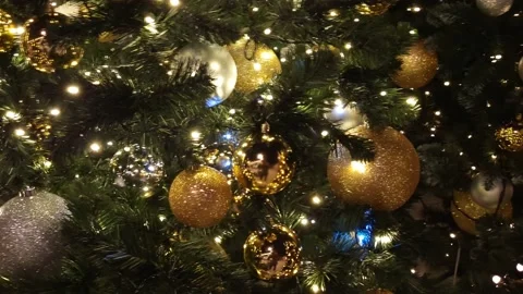Street view Christmas decorations Christmas decorations Stock Footage 227621674