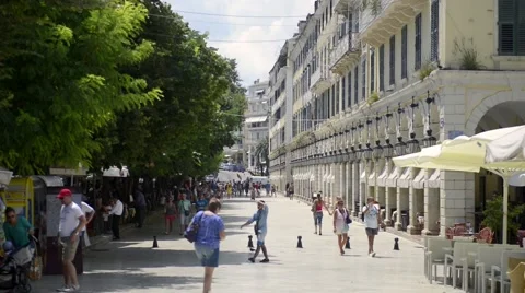 Street view in Corfu, Greece. Stock Footage 41803147