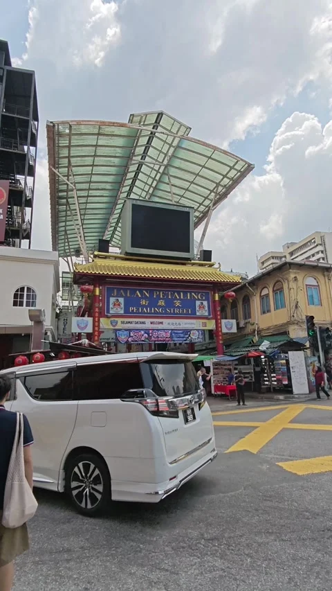 Street view in front of Chinatown Stock Footage 324608923