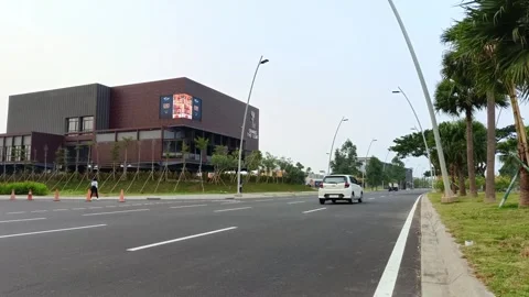 Street view in front of mandarin restaurant Stock Footage 281153364