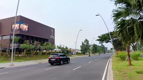 Street view in front of mandarin restaurant Stock Footage 281153447