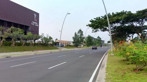 Street view in front of mandarin restaurant Stock Footage 281153464