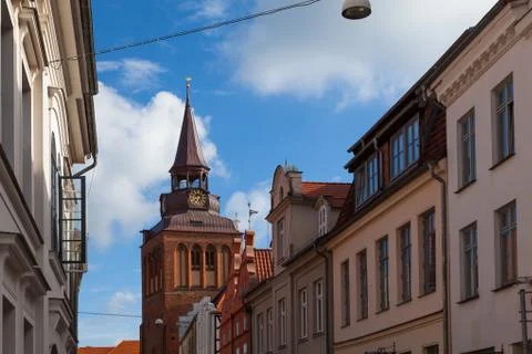Street view in Guestrow Stock Photos