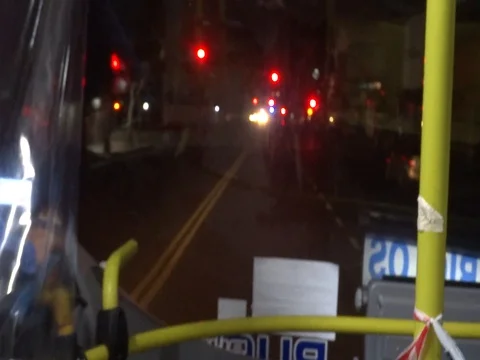 Street view from inside the bus.  3 Stock Footage 127669567