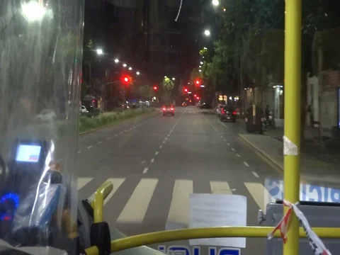 Street view from inside the bus. Stock Footage 127669358