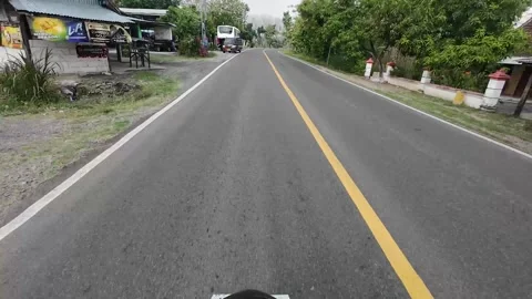 Street view in the interior of a sub-district in Central Java, Indonesia Stock Footage 317065786
