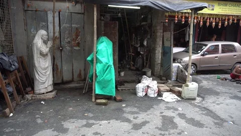 Street view of Kumartuli 스톡 동영상 77982910