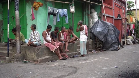 Street view of Kumartuli Vídeos de archivo 77983989