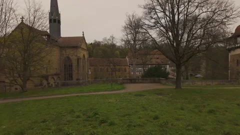 Street view of the Maulbronn Monastery Stock Footage 303003129