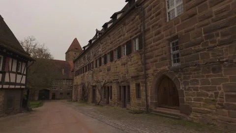 Street view of the Maulbronn Monastery Stockbeeldmateriaal 303017948