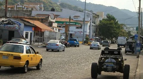Street view in Mexico. Stock Footage 10787784