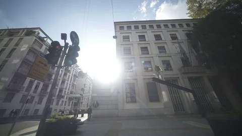 Street view of Milan Video stock 80256340
