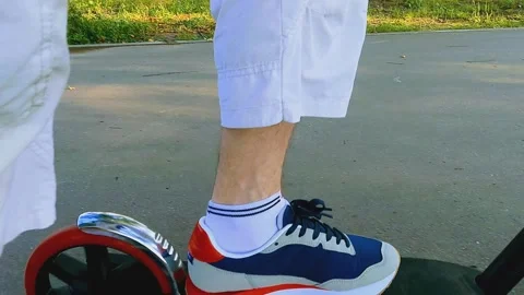 Street view movement on a scooter Stock Footage 249783388