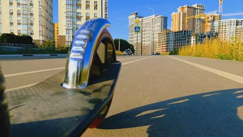 Street view movement on a scooter Stock Footage 249854690