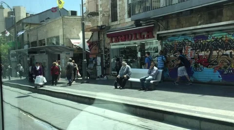 Street View From Moving Train Stock Footage 51542428