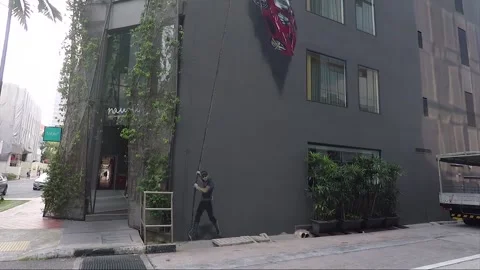 Street View, Mural On The Wall Of The Building, Seah Street, Singapore Stock Footage 332303255