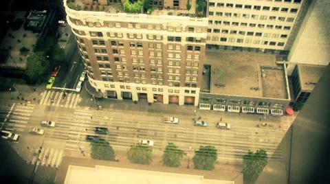 Street view from office window Stock Footage 8690908