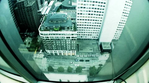 Street view from the office window.  Stock Footage 8690931