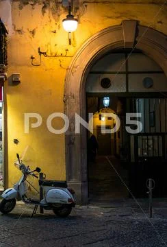 Street view of old town in Naples city, italy Europe Stock Photos