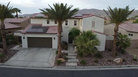 Street view ,Palm Spring, Indio, California, US Stock Footage 274039670