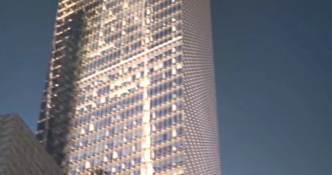 Street View Panning Up then Down of the Freedom Tower in New York City Stock Footage 246255504