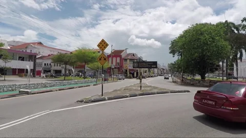 Street View, Road Traffic, George Town, Penang, Malaysia 스톡 동영상 301625853