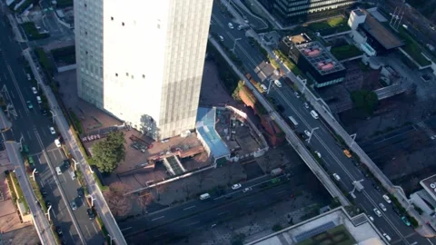 Street view from a skyscraper Stock Footage 168472987
