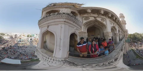 Street View from The top of Charminar Stockbeeldmateriaal 106944809