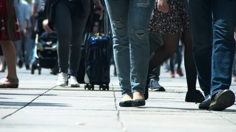 Street Walking #4 Video stock 115956012