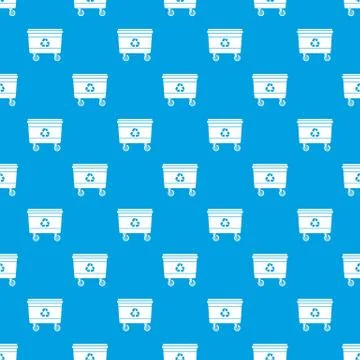 Street waste pattern seamless blue 库存插图