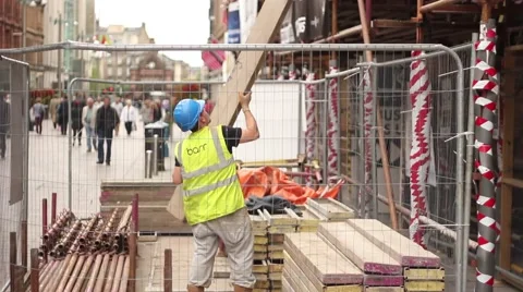 Street workers in action Stock Footage 47148609
